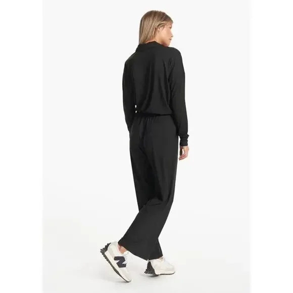 Vuori Lux Intentions Jumpsuit Black Long Sleeve Jumpsuit | Vuori Size Medium - Picture 2 of 7